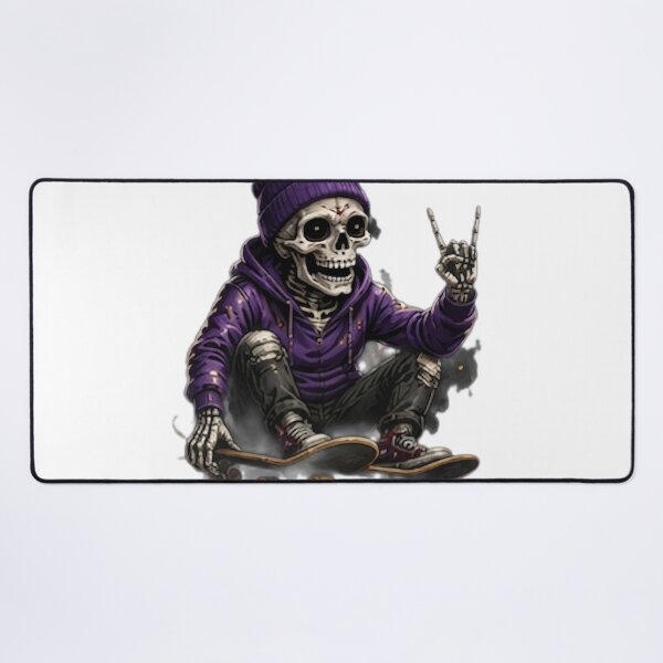 Item preview, Purple Hoodie Skate Skeleton designed and sold by DailyDoodlesBySumbul.