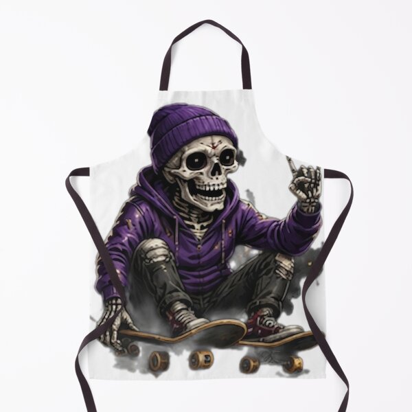Item preview, Purple Hoodie Skate Skeleton designed and sold by DailyDoodlesBySumbul.