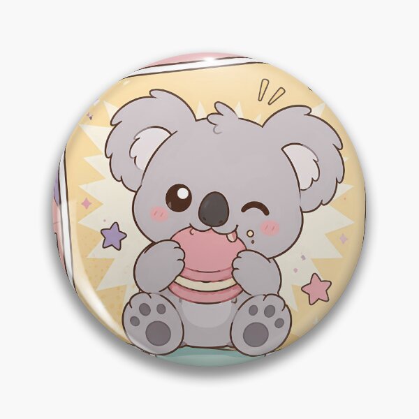 Item preview, Kawaii Koala Eating Macarons Comic Panel designed and sold by Gift Phrase Studio.