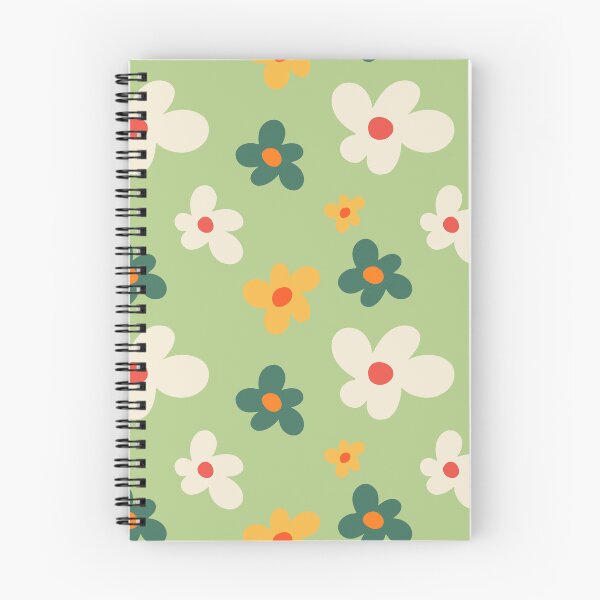 Item preview, Playful retro florals on green background designed and sold by Rue Market.