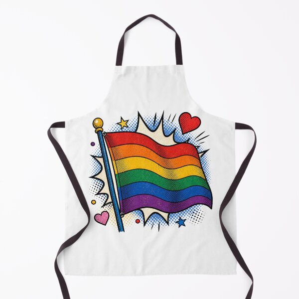 Item preview, Pop Art Pride Flag | Retro Comic Rainbow Flag | Bold LGBTQ+ Graphic designed and sold by Rewind Society.