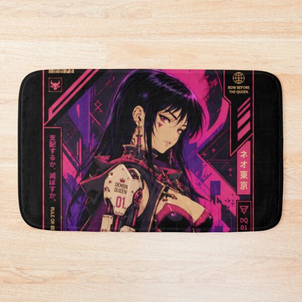 Item preview, Cyberpunk Demon Queen - Retro Anime Empress designed and sold by Apocalyptic Art Studio.