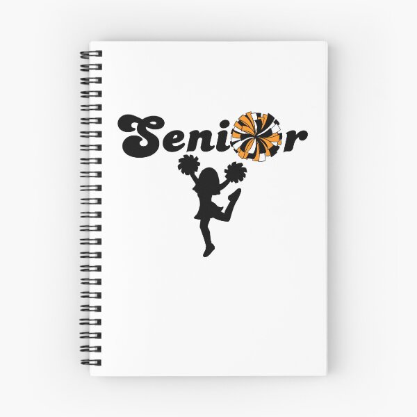 Item preview, Senior Cheerleader Silhouette with Orange & Black Pom Pom designed and sold by JaymeOctober.