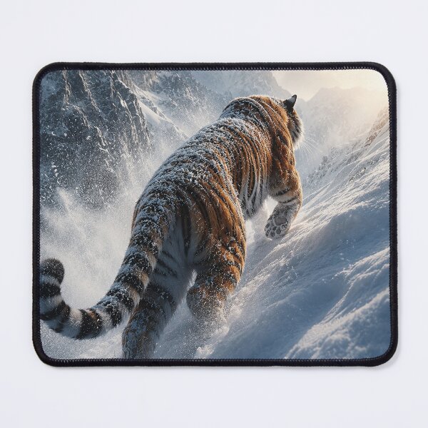 Item preview, Tiger Travels in Deep Snow To Get to the Mountain Top designed and sold by nikkolaus.