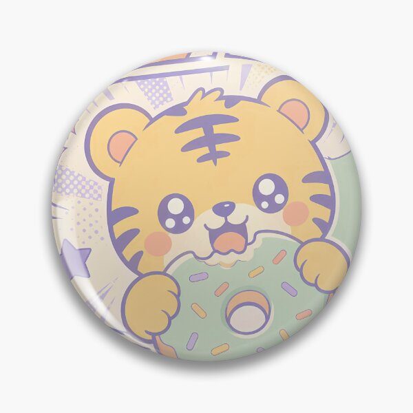 Item preview, Kawaii Tiger Donut Comic Panel designed and sold by Gift Phrase Studio.