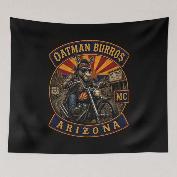 Item preview, Oatman Arizona Burros Motorcycle Club Funny  designed and sold by MojaveTradePost.