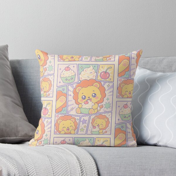 Item preview, Kawaii Lion Cupcake Comic Panel designed and sold by Gift Phrase Studio.