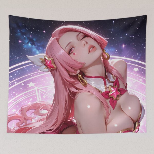 Item preview, Celestial Pink Magical Girl | Cosmic Fantasy Anime Style Illustration designed and sold by Dyan4.