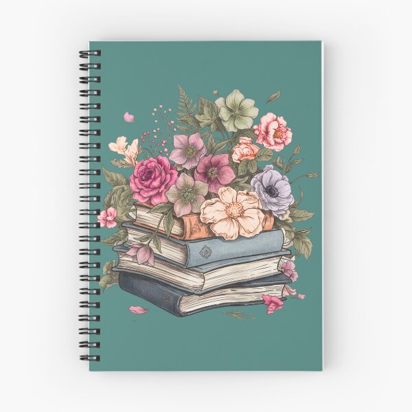 Item preview, Bloom Between the Pages – Floral Book Stack Illustration designed and sold by UUniqueIImprint.