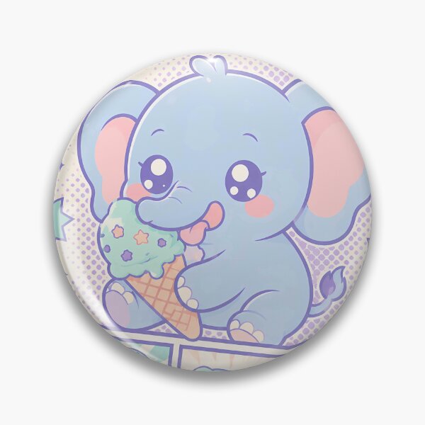 Item preview, Kawaii Elephant Ice Cream Comic Panel designed and sold by Gift Phrase Studio.
