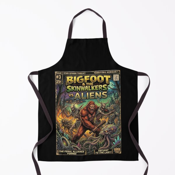 Item preview, Bigfoot & The Skinwalkers vs Aliens – Issue #3 Retro Horror Sci-Fi Comic Cover designed and sold by redsharkuk.