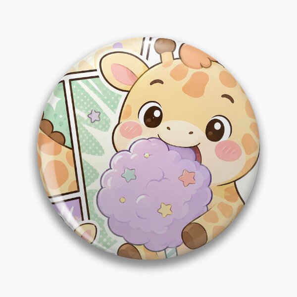 Item preview, Kawaii Giraffe Cotton Candy Comic Panel designed and sold by Gift Phrase Studio.