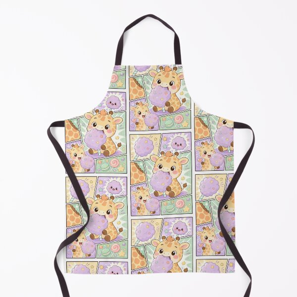 Item preview, Kawaii Giraffe Cotton Candy Comic Panel designed and sold by Gift Phrase Studio.
