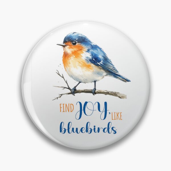 Item preview, Watercolor Eastern Bluebird Bird Illustration | Bluebird Lover Nature Art | Vintage Wildlife Bird Design designed and sold by Dinaelsherkawy.