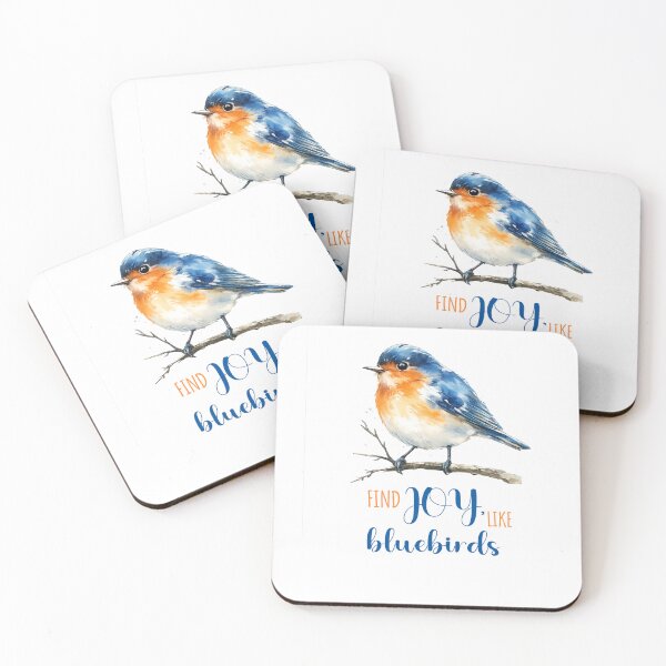 Item preview, Watercolor Eastern Bluebird Bird Illustration | Bluebird Lover Nature Art | Vintage Wildlife Bird Design designed and sold by Dinaelsherkawy.