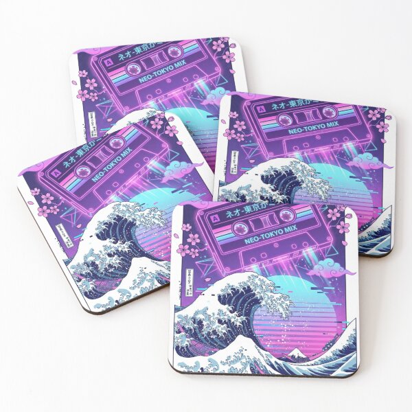 Item preview, Neon Wave Cassette - Vaporwave Japanese Retro Aesthetic designed and sold by BMAMED2001.