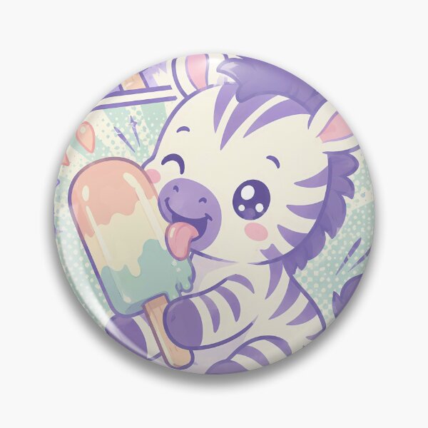 Item preview, Kawaii Zebra Popsicle Comic Panel designed and sold by Gift Phrase Studio.