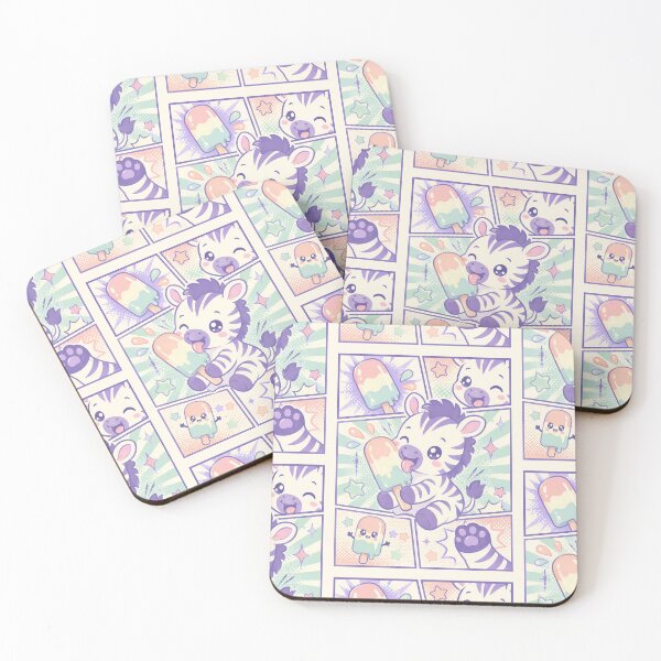 Item preview, Kawaii Zebra Popsicle Comic Panel designed and sold by Gift Phrase Studio.