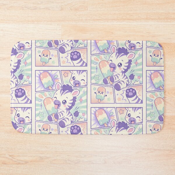 Item preview, Kawaii Zebra Popsicle Comic Panel designed and sold by Gift Phrase Studio.