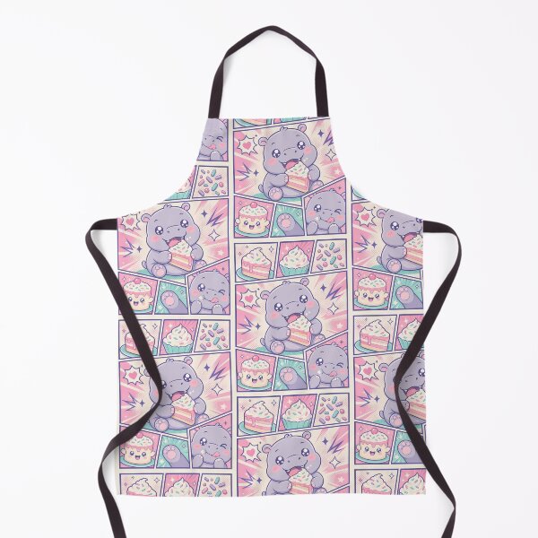 Item preview, Kawaii Hippo Cake Comic Panel designed and sold by Magmashup.