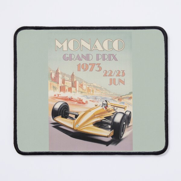 Item preview, Monaco Grand Prix 1973 Retro T-Shirt | Vintage Art Deco Monaco Travel Poster | Monte Carlo Racing Heritage Gift designed and sold by paulo silveira.