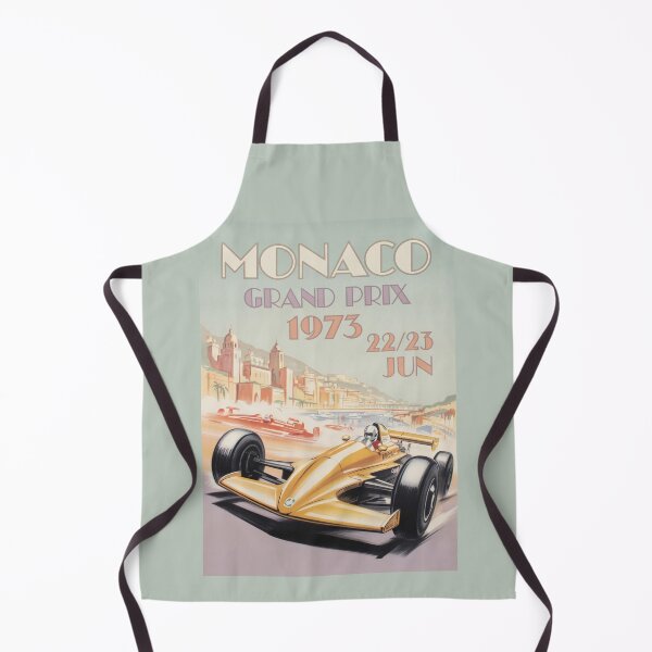 Aperçu de l'œuvre T-shirt rétro Grand Prix de Monaco 1973 | Affiche de voyage vintage Art Déco Monaco | Cadeau héritage du sport automobile de Monte-Carlo créée et vendue par paulo silveira.
