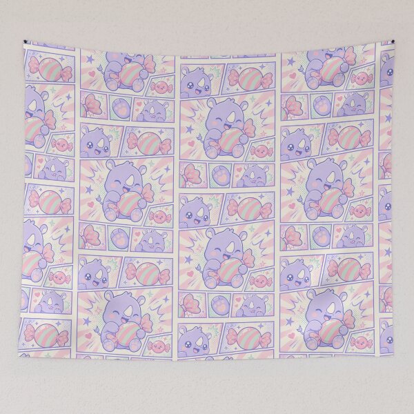 Item preview, Kawaii Rhino Candy Comic Panel designed and sold by Gift Phrase Studio.