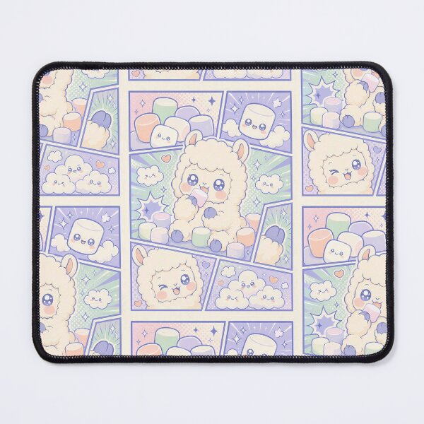 Item preview, Kawaii Alpaca Marshmallow Comic Panel designed and sold by Gift Phrase Studio.