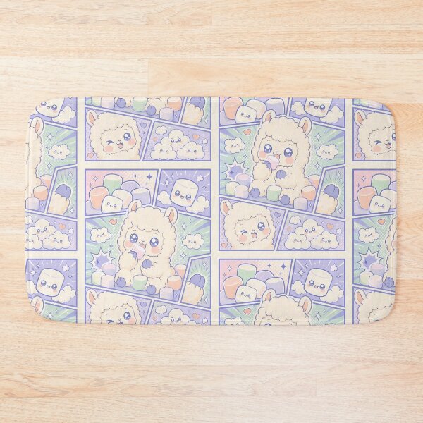 Item preview, Kawaii Alpaca Marshmallow Comic Panel designed and sold by Gift Phrase Studio.