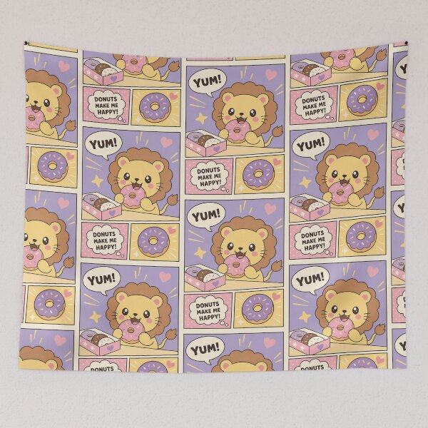 Item preview, Kawaii Llama Macaron Comic Panel designed and sold by Gift Phrase Studio.