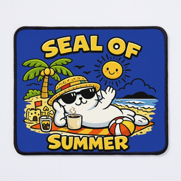 Item preview, Seal of Summer – Cute Beach Seal Cartoon Design designed and sold by helenostore.