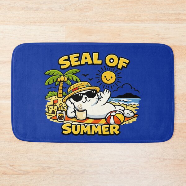 Item preview, Foca de verano: un lindo diseño de caricatura de una foca playera. designed and sold by helenostore.