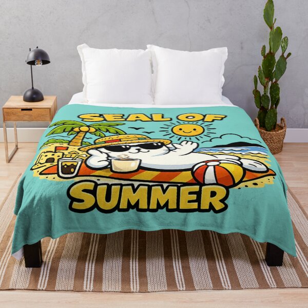 Item preview, Seal of Summer – Cute Beach Seal Cartoon Design designed and sold by helenostore.