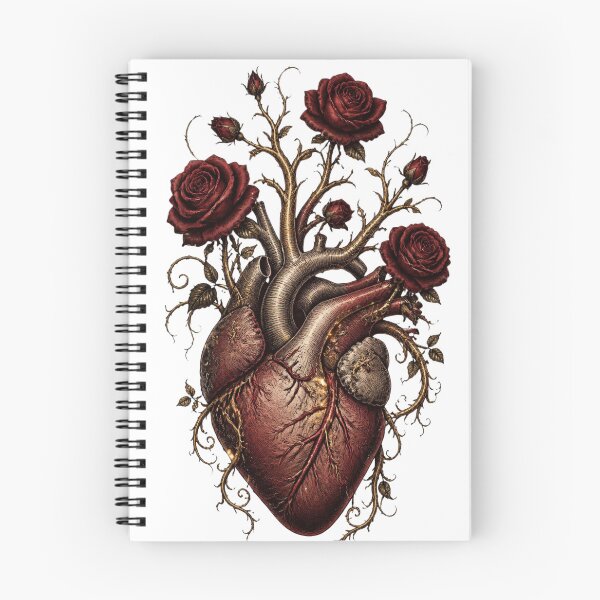 Item preview, Blooming Anatomical Heart - Dark Academia Floral Grunge designed and sold by BMAMED2001.