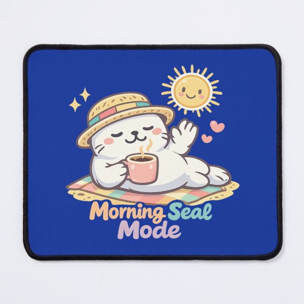 Item preview, Morning Seal Mode – Cute Coffee Seal Cartoon designed and sold by helenostore.
