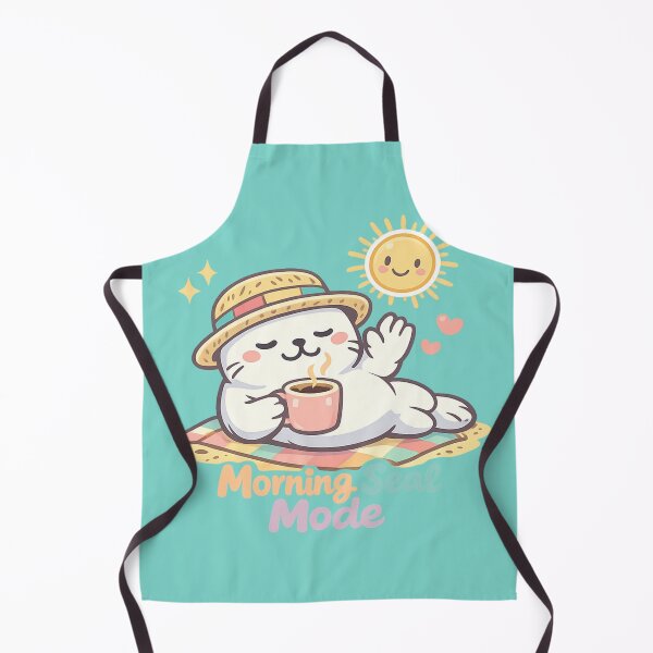 Item preview, Morning Seal Mode – Cute Coffee Seal Cartoon designed and sold by helenostore.