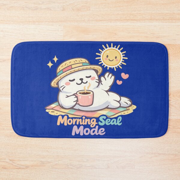 Item preview, Morning Seal Mode – Cute Coffee Seal Cartoon designed and sold by helenostore.