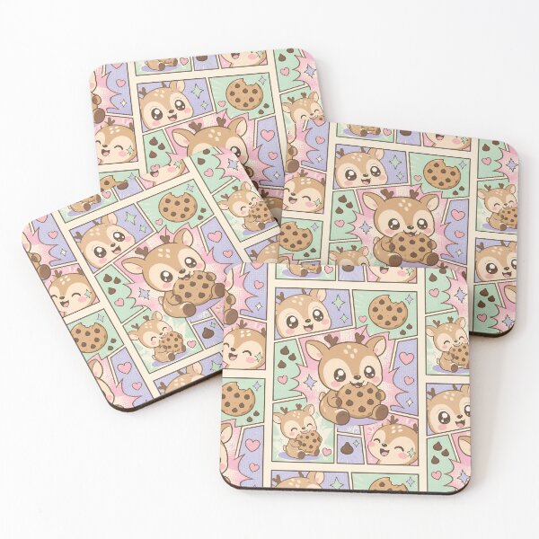 Item preview, Kawaii Deer Cookie Comic Panels designed and sold by Magmashup.
