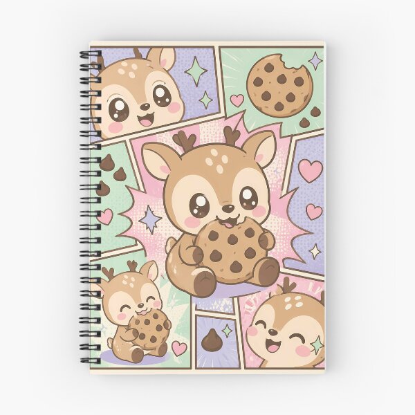 Item preview, Kawaii Deer Cookie Comic Panels designed and sold by Gift Phrase Studio.