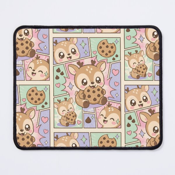 Item preview, Kawaii Deer Cookie Comic Panels designed and sold by Magmashup.