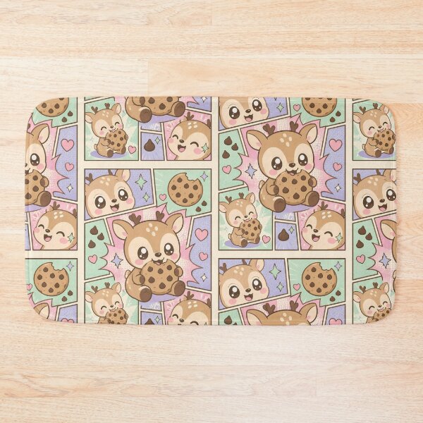 Item preview, Kawaii Deer Cookie Comic Panels designed and sold by Gift Phrase Studio.