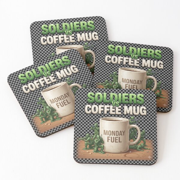 Item preview, Soldiers vs Coffee Mug – Monday Fuel Battle designed and sold by MalinStyle.