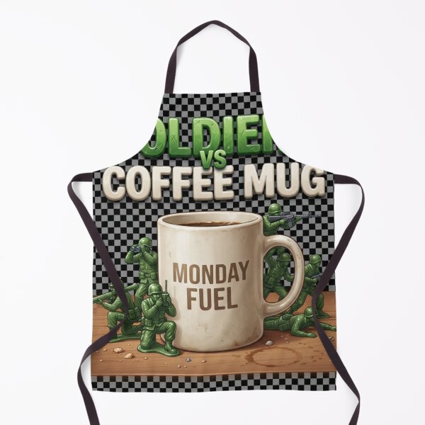 Aperçu de l'œuvre Soldiers vs Coffee Mug – Monday Fuel Battle créée et vendue par MalinStyle.