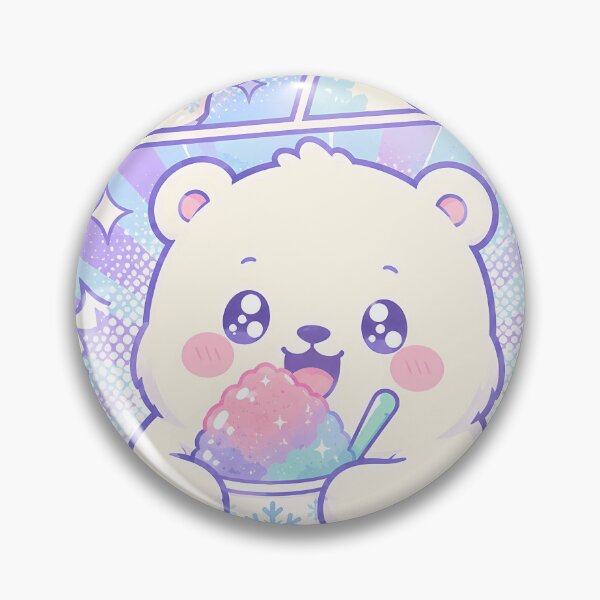Item preview, Kawaii Polar Bear Snow Cone Comic Panels designed and sold by Gift Phrase Studio.