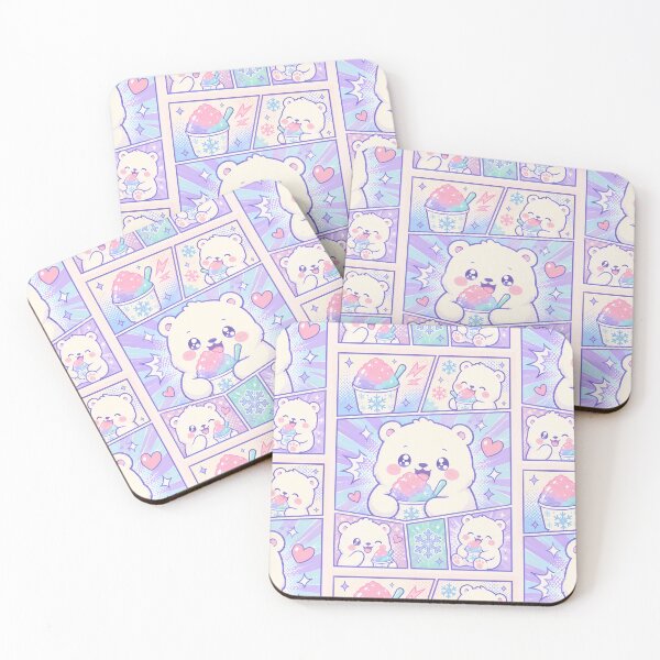 Item preview, Kawaii Polar Bear Snow Cone Comic Panels designed and sold by Magmashup.