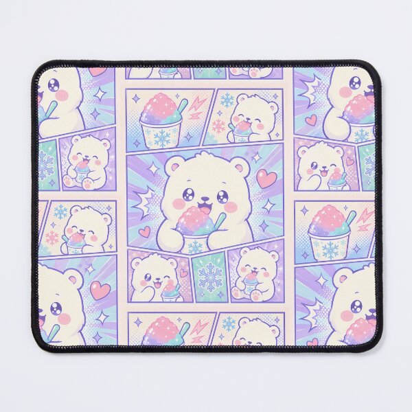 Item preview, Kawaii Polar Bear Snow Cone Comic Panels designed and sold by Magmashup.