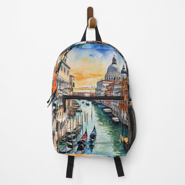 Item preview, Sunset on the Grand Canal Venice Italy Watercolor Painting designed and sold by UmSkelig834.