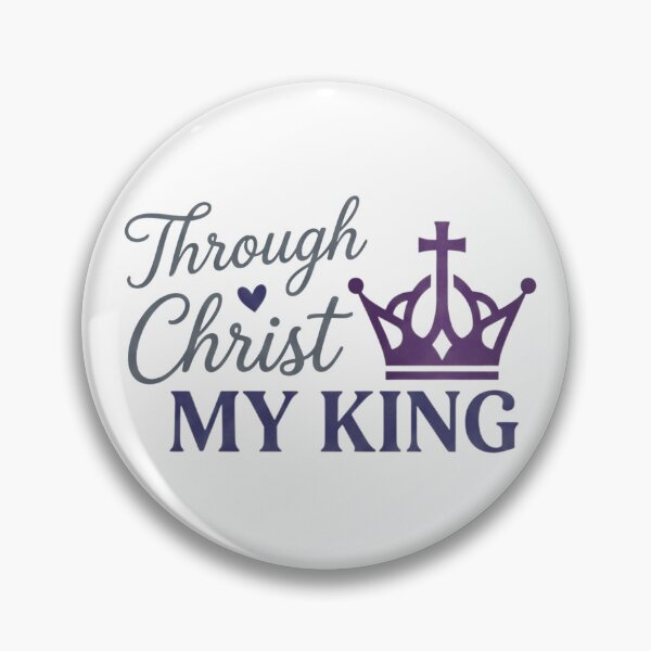 Item preview, Through Christ MY KING - Purple Royal Crown Faith Graphic designed and sold by Faithloveshop.