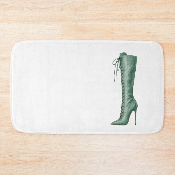 Item preview, Pastel Green Lace Up Boot Fashion Illustration designed and sold by FernLiz.