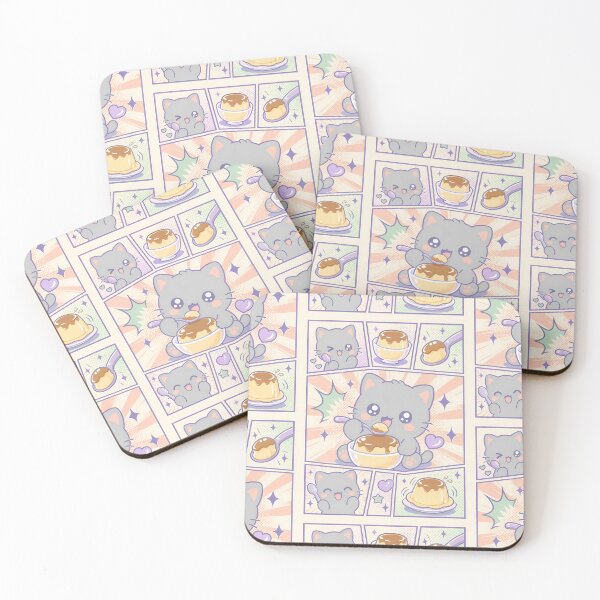 Item preview, Kawaii Gray Kitten Pudding designed and sold by Magmashup.